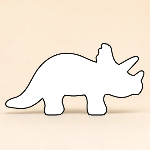 Filled silhouette detected from the triceratops photo