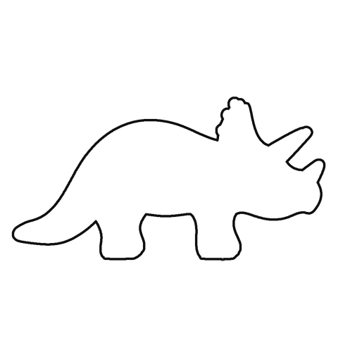 Triceratops outline on transparency